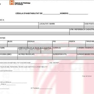 Document cèdula habitabilitat